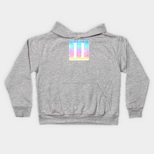 Gemini Horoscope Zodiac Unicorn Sparkle Square Monogram Kids Hoodie